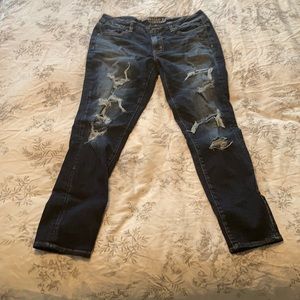 American Eagle Women Blue denim cotton jeans